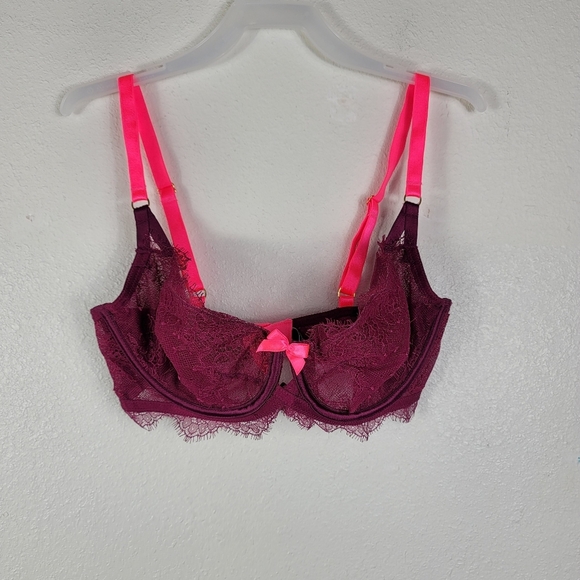 Victoria's Secret Other - Victoria's Secret Very Sexy Unlined Demi  Pink Lace Bra Sz 32DD